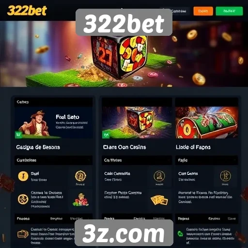 Funcionalidades principais do site de jogos 322bet